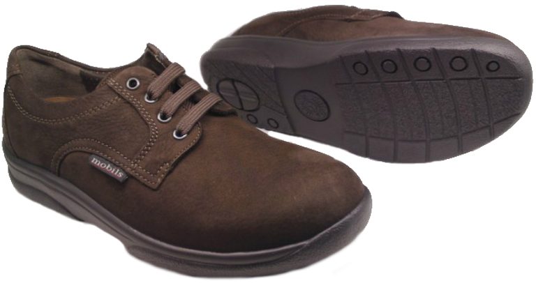 Mobils by Mephisto CASSEN donker bruin nubuck veterschoen voor brede voeten